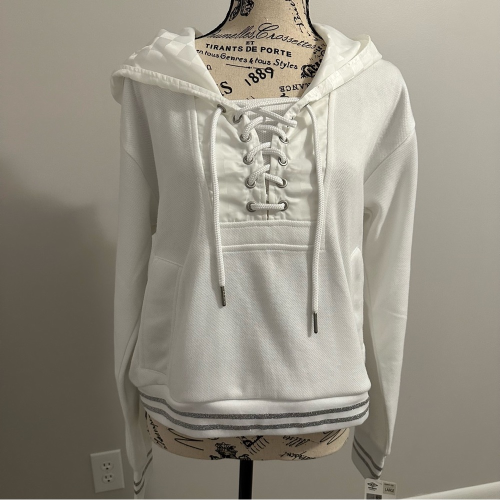 NWT Lovely White Umbro Hoodie Size Large